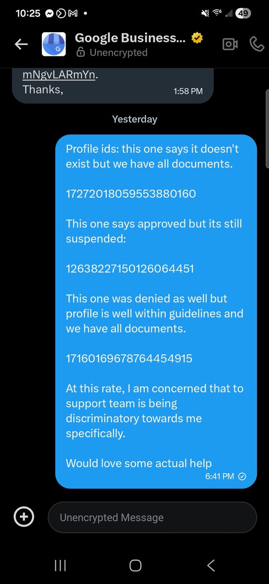 warriorwebworks's tweet photo. @GoogleMyBiz Still waiting for a reply https://t.co/0miutNQvOz