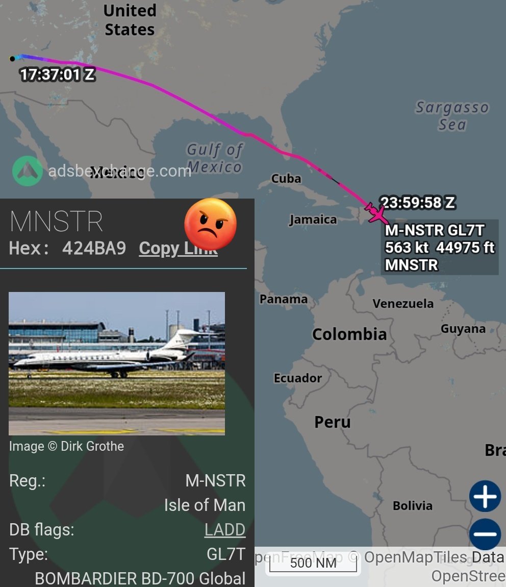 Arr3ch0's tweet image. Descendiendo ahora en Maiquetía el M-NSTR de Naguib Sawiris, billonario Egipcio dueño del resort de lujo Silversands en Grenada y presidente de Orascom TNT Investment. Procedente de Grenada. Ayer llegó de Las Vegas. Ya había venido antes, en Marzo de 2024 lo compartí.