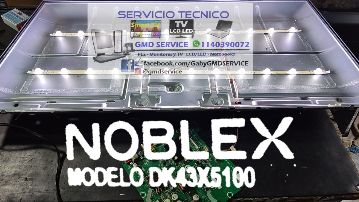 📺 SmartTV #NOBLEX 43" que vino sin encender, solo parpadeo de led Standby, reparación de Backlight Led completo y reforma de fuente

💻🖥📺 GMD Service
✅ Reparación y Venta ,TV LCD LED SmartTV, Monitores,PC,Notebooks
📍Hudson/Caba

☎️Whatsappeanos
wa.me/541140390072