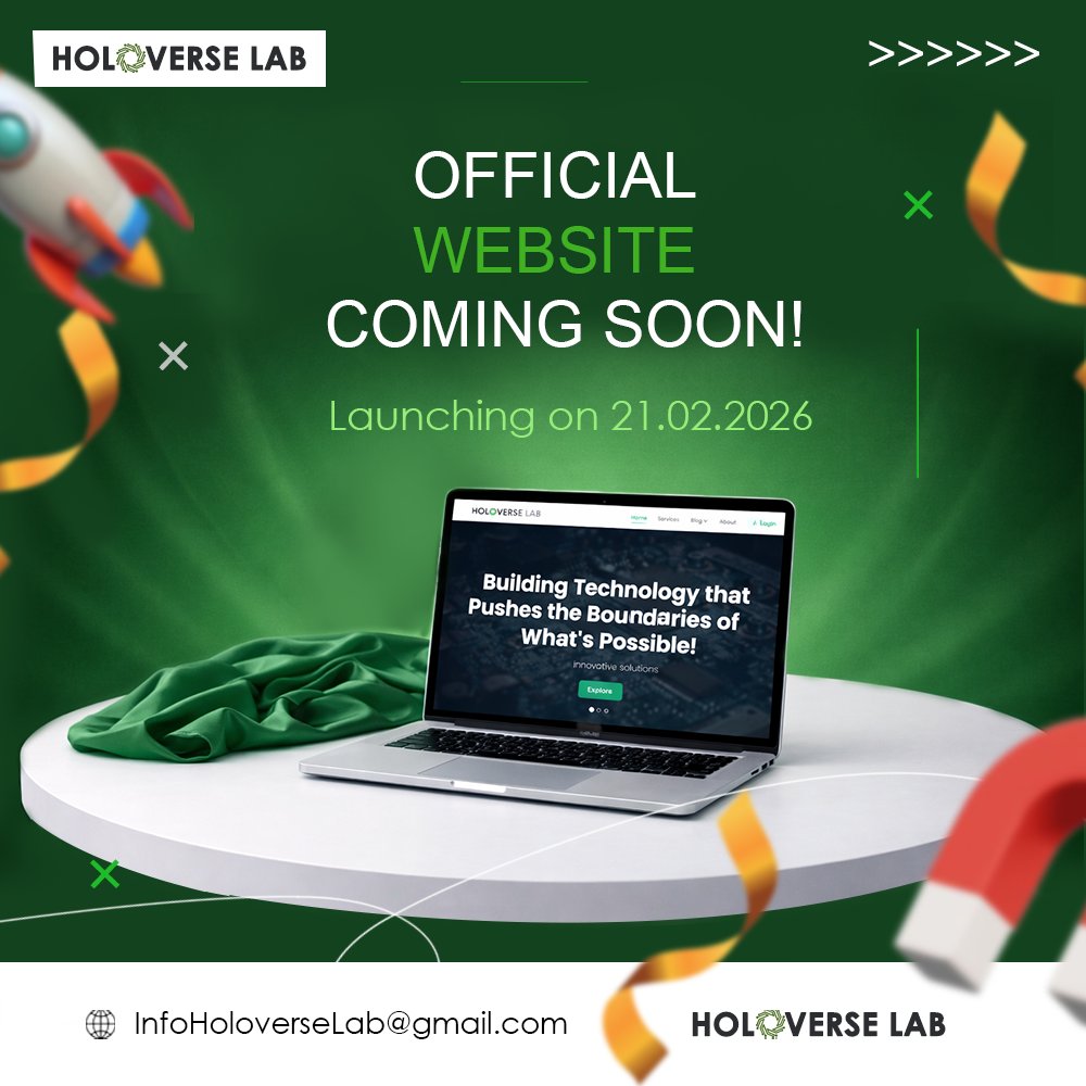 HoloverseLab's tweet photo. We're Excited to announce the Launching of our company website🚀😁
Over the past months we have been working closely as a team to develop this Website, and we are excited to officially launch it. This is more than just a company Website, there's more features you'll find exciting https://t.co/2amHLt6xt9