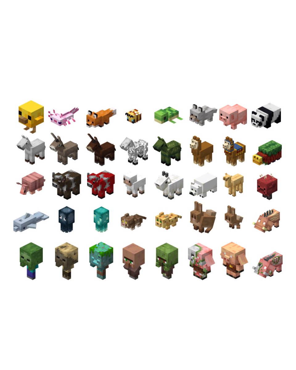 comunidademc's tweet photo. OFICIALMENTE TODOS OS MOBS BEBÊS DO MINECRAFT FORAM ATUALIZADOS! https://t.co/ReDtKXCMPk