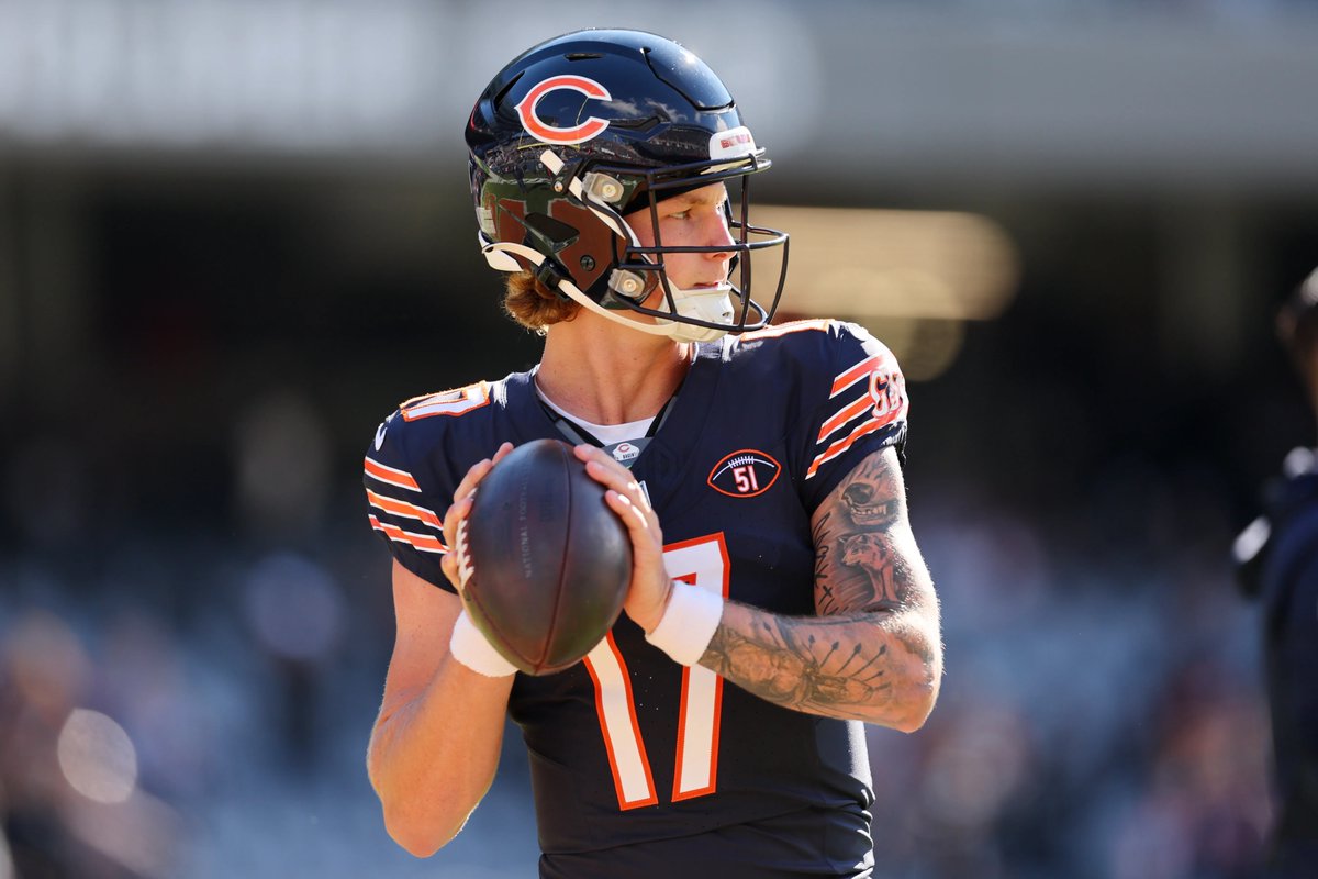 Pick6PackFB's tweet image. The Arizona Cardinals are "intrigued" by Bears backup QB Tyson Bagent, per @Gambo987 

As a starter, Tyson Bagent is 2-2; all of those starts came in 2023.