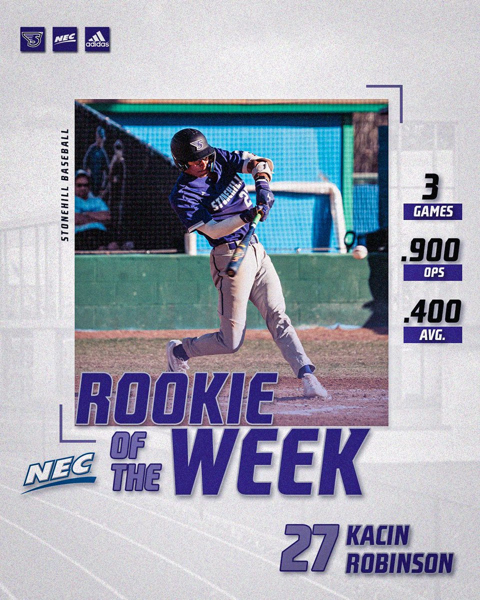 WEEKLY HONORS🎉

Congratulations to Kacin Robinson and Eisig Chin for earning their first career <a href="/necbaseball/">NEC Baseball</a> weekly awards! ⚾️

📖tinyurl.com/335uaxrw

#GoHill | #NECBASE