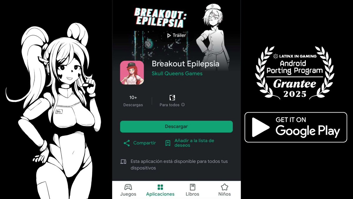 Breakout Epilepsia ya está disponible gratis en Play Store!

Este lanzamiento fue posible gracias a la subvención del Android Program 2.0 de <a href="/LatinosinGaming/">Latinx in Gaming</a> 

Descárgalo aquí:
 play.google.com/store/apps/det…
