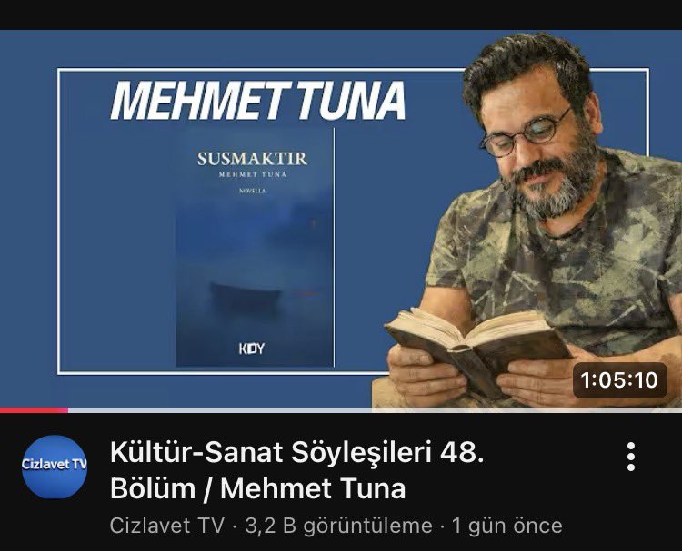 Kültür-Sanat Söyleşileri 48. Bölüm / Mehmet Tuna youtu.be/3KH9Z4ZtfE8?si… <a href="/YouTube/">YouTube</a> aracılığıyla
