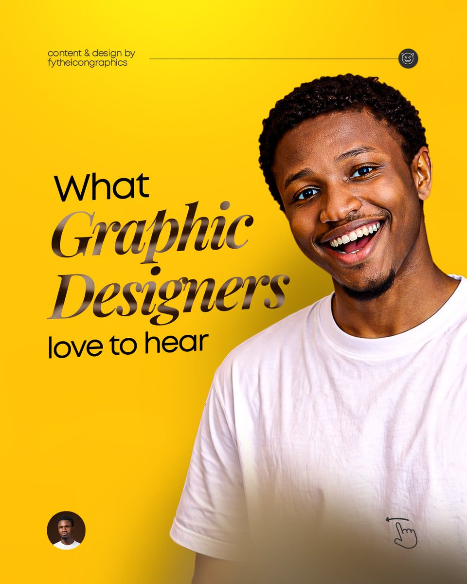 fytheicon's tweet image. What Graphic Designers love to hear...
Read thread‼️
#designer #designlife