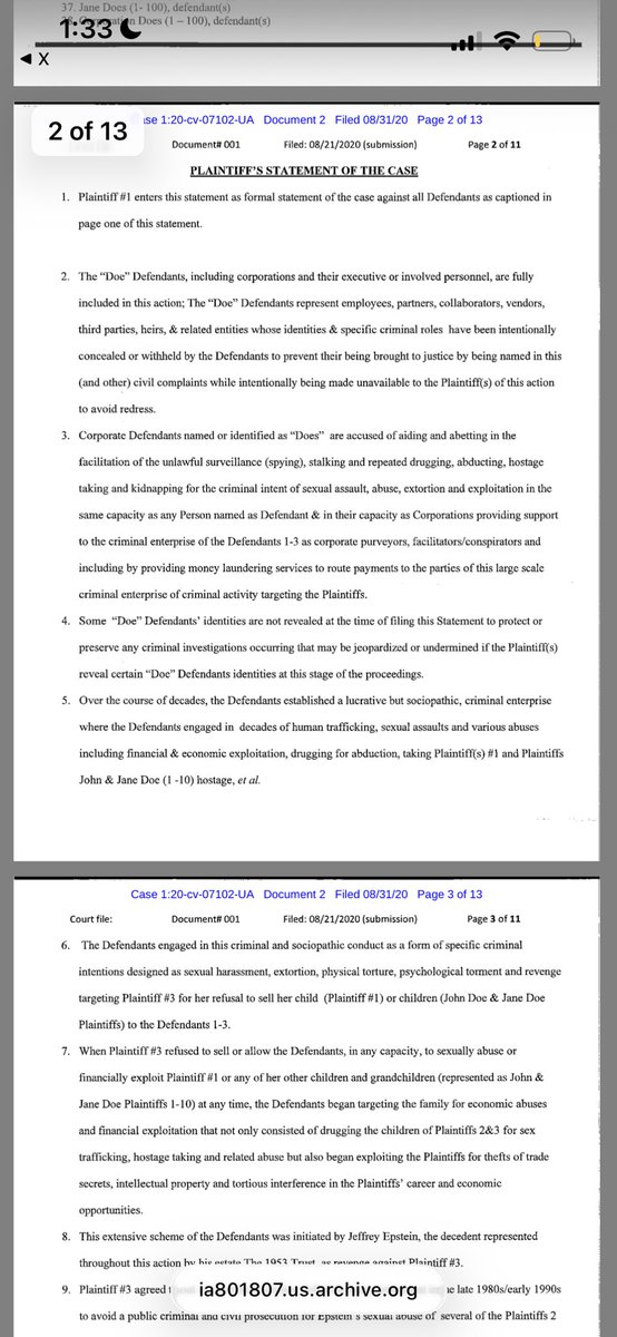 Q4quise's tweet photo. #BreakingNews Beyonce and Jay-Z have been named in 2 lawsuits accusing them of sex trafficking alongside Jeffrey Epstein. These 2 cases were both filed before the Epstein files were released. 

An identical case to Shakiyla’s was filed back in 2020 but wit different victims accusing Beyonce and Jay-Z of operating in Epstein’s network and trafficking young girls.

How do multiple people who don’t know each other all have the same exact story ? 

How do so many people who don’t know each other have the same story ? 

Can anyone tell me that ?