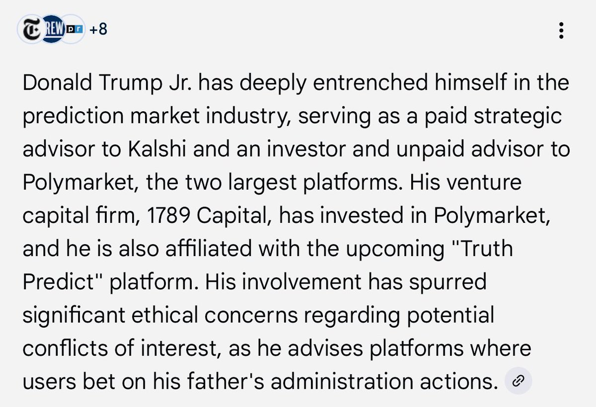 In the video below, Trump’s CFTC Chair announces he will try to block states from regulating online prediction (gambling) markets. Wonder why?