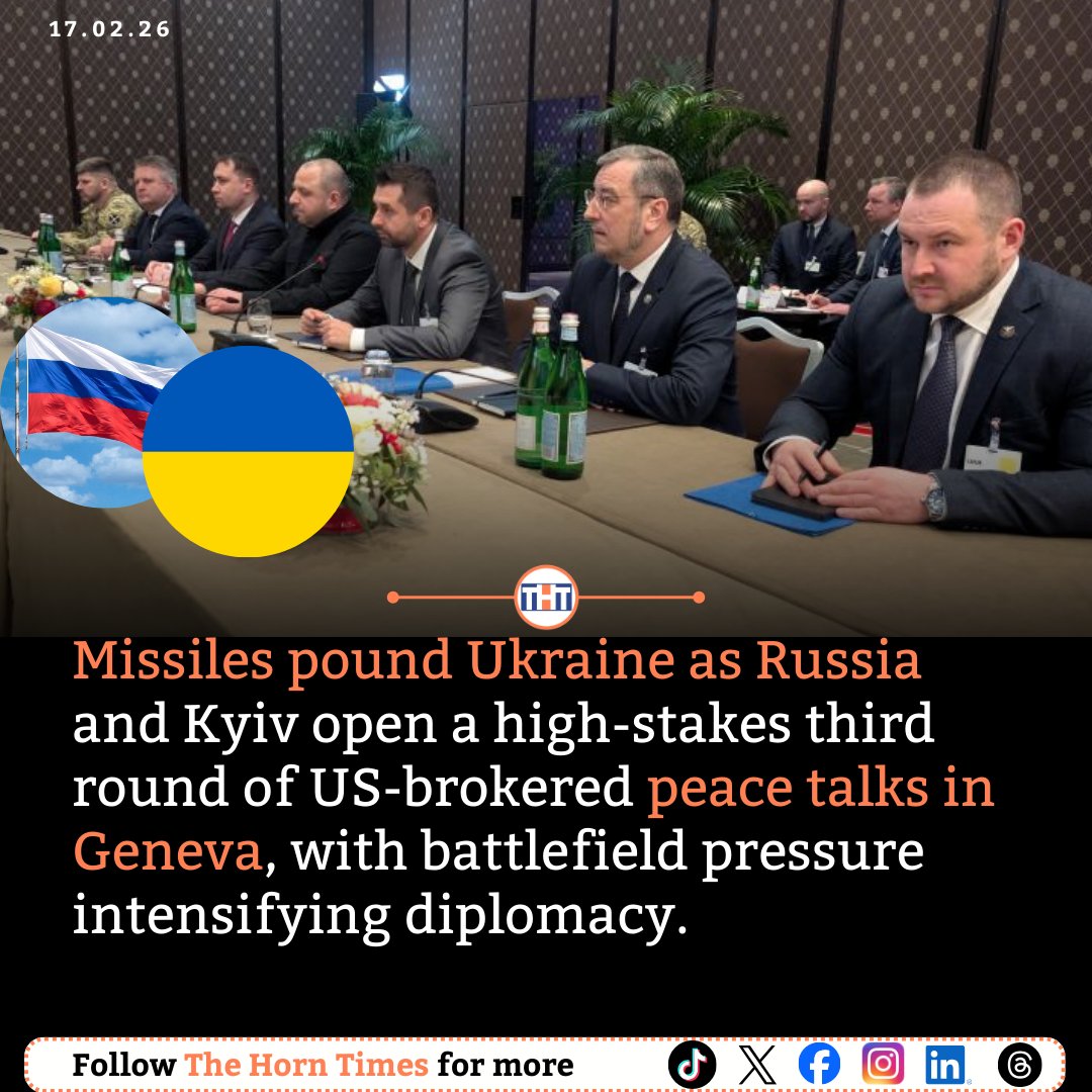 Russia and Ukraine have begun their third round of US-brokered peace talks in Geneva, even as missile strikes and heavy fighting continue. 

Ukraine’s delegation, led by Rustem Umerov, says Kyiv will engage “constructively”.

#Ukraine #Russia #PeaceTalks #Geneva #BreakingNews