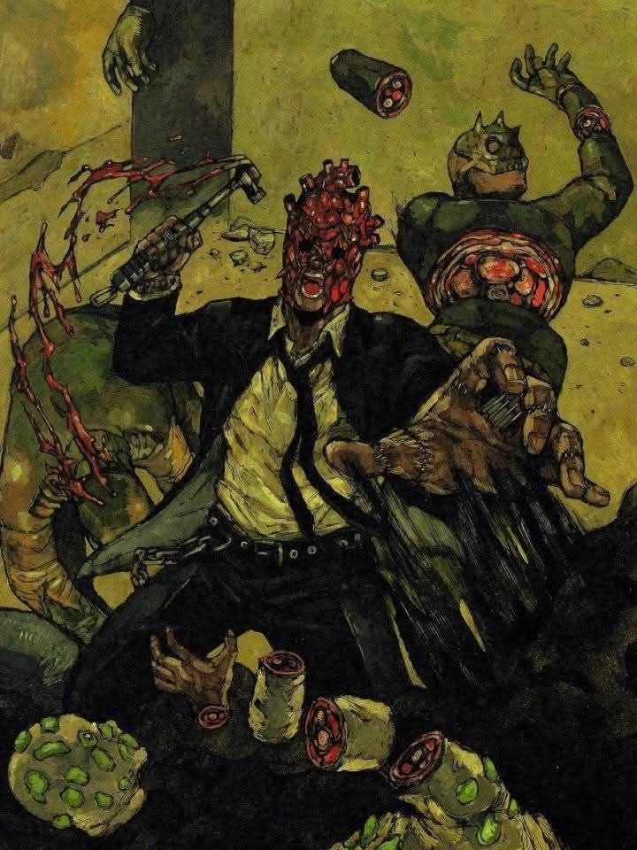 90sPiictures's tweet image. The art of Dorehedoro by Q Hayashida