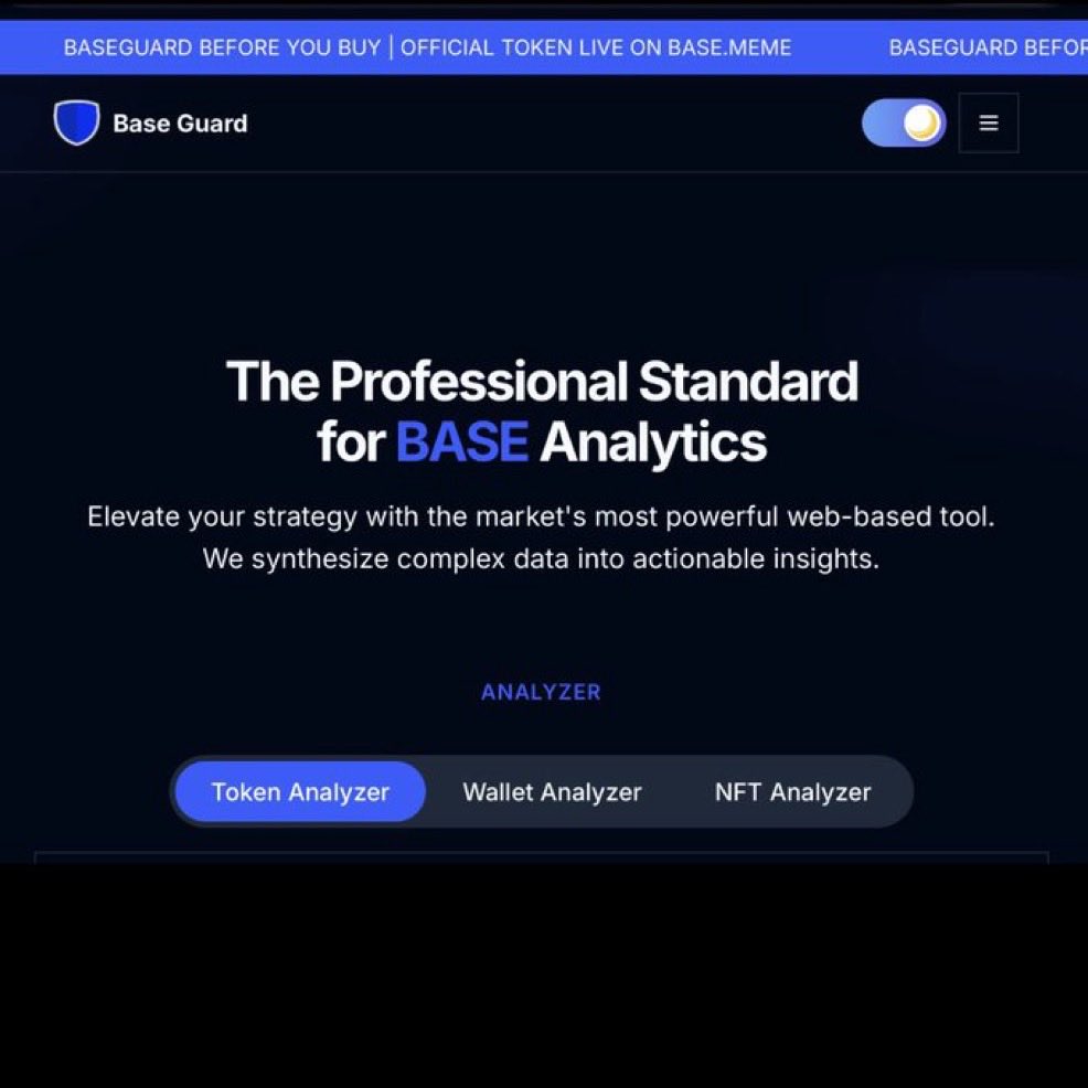 PGBaseX's tweet image. $Baseguard 
BaseGuard.dev 
 0xe18D95Cbd9c526171BF3eb4ab36B7479eF388888