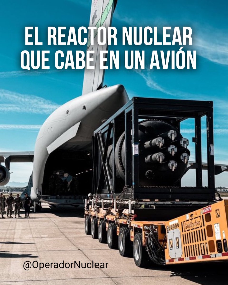 Estados Unidos 🇺🇸 ha realizado su primer transporte aéreo de un microreactor nuclear. El Ward 250 fue cargado el 15 de febrero de 2026 en un C-17 Globemaster III en March Air Reserve Base, California, y trasladado a Hill Air Force Base, Utah. Desde allí continuará hasta el Utah