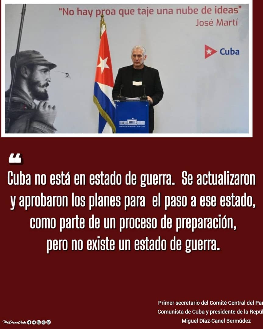 ¡Abajo el bloqueo!
¡Viva Cuba!
¡Viva la Revolución Cubana!
