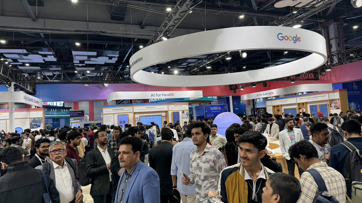kushagra_agr's tweet photo. I attended the India AI Impact Summit 2026 and here's the deal:

- Its a large venue with leading AI companies showcasing their capabilities, Google OpenAI, Nvidia, Meta etc

- If you've followed anything AI related on twitter over the past few months or so you probably won't find anything new at the booths

- if you're new to AI, the summit will be a good starting point to get a general idea about the industry and see the products that are already validated and are now being scaled

- Most showcases were around voice AI - customer support etc, AI for enterprises, hosting and inference infrastructure. 

Also a display of projects that companies have been doing in collab with the government

- Also noticed a lot of products which are just riding the hype train to just include buzzwords to create frankenstien products -  an "AI" printer with a heavy price markup stands out here

- If you're reading this you're probably already in the top 5% in terms of AI awareness, the end users have no idea of whats about to hit them

- If you're around, drop by for a couple hours and see for yourself, if not, you probably didnt miss much
