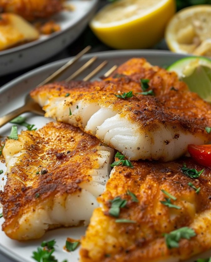 summer_food's tweet photo. Crispy Air Fryer Cod

Ingredients:

4 cod fillets (about 6 ounces each)
1 teaspoon salt
1/2 teaspoon black pepper
1/2 cup all-purpose flour
2 large eggs, beaten
1 cup panko breadcrumbs
1 teaspoon paprika
1/2 teaspoon garlic powder
Olive oil spray (or any cooking spray)

Directions:

Pat the cod fillets dry with paper towels and season both sides with salt and pepper.
Set up three shallow bowls for the breading process:
In the first bowl, place the all-purpose flour.
In the second bowl, beat the eggs.
In the third bowl, mix the panko breadcrumbs with paprika and garlic powder.
Dredge each cod fillet in flour, shaking off any excess. Dip next into the beaten eggs, and finally coat well with the seasoned breadcrumbs.
Preheat your air fryer to 400°F (200°C). Spray the air fryer basket with olive oil spray to prevent sticking.
Place the breaded cod fillets in the basket. Do not overcrowd; cook in batches if needed. Spray the tops of the cod fillets lightly with olive oil spray.
Cook for 10-12 minutes, flipping halfway through and spraying lightly with more oil if the fillets look dry. The cod should be golden brown and cooked through.
Serve immediately, optionally with lemon wedges and tartar sauce.