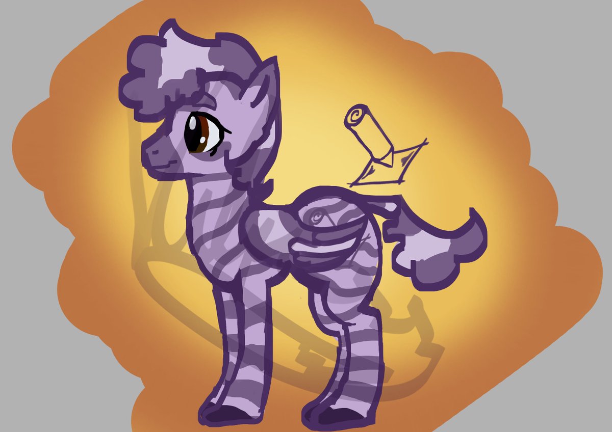 Vulpi78014320's tweet photo. Honoring my inner child by remaking my #mlpOC 
Yeah, it's a mix between a pegasy and a zebra cuz I thought it was cool :]
#digitalartwork #mlpredesigns https://t.co/wBkJlOnIVG