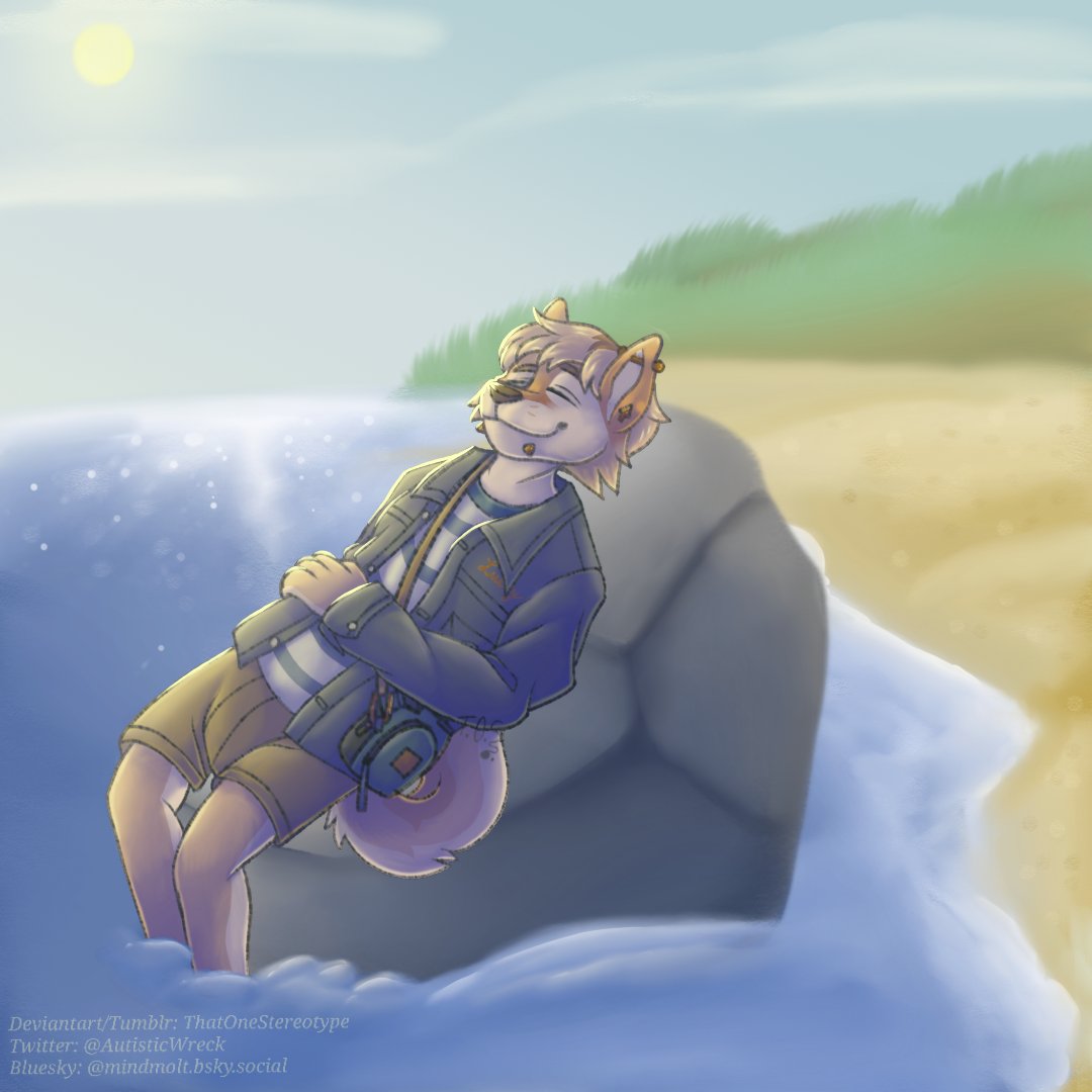 AutisticWreck's tweet image. Made a gift for a Tumblr artist. This was a heavy exercise in background, the destaurated colours were intentional to match the character's palette.
Art by me

Dumb tags: 
#ArtistOnTwitter #SmallArtist #DigitalArt #FurryArt #FurryOC #GiftArt #DogOC #Anthropomorphic #Anthro