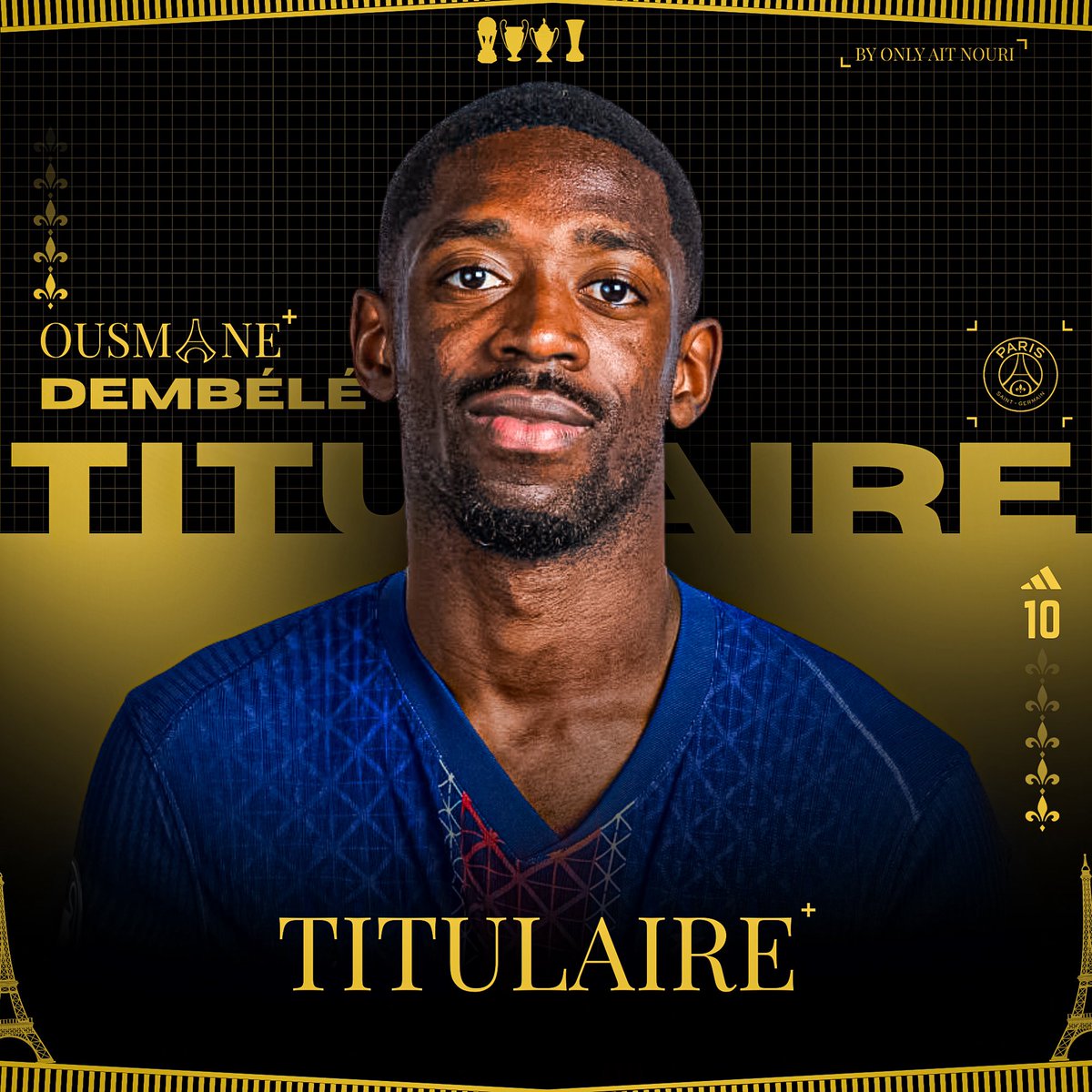 Ousmane Dembélé est titulaire ! 🔴🔵🔥

🎨 <a href="/Only_AitNouri/">Only AitNouri</a>