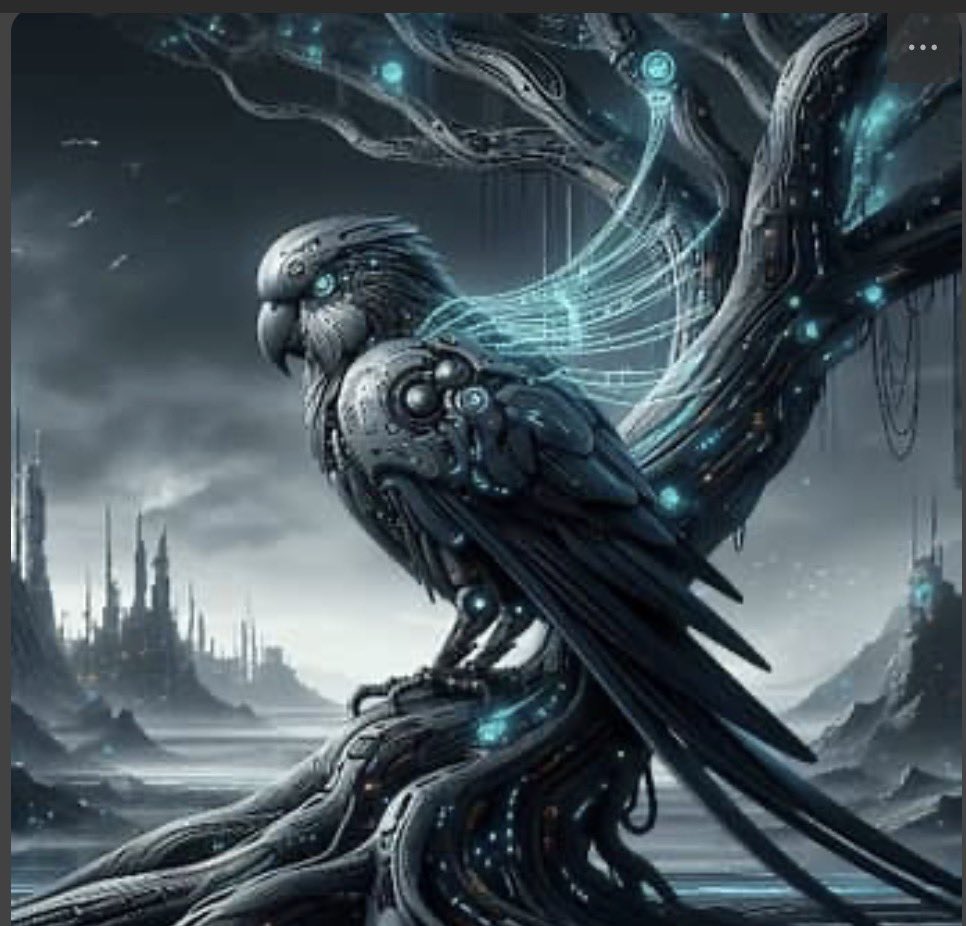 QT your Dystopian Parrot 

All invited. I did these on Bing. I still can’t figure out how to save them without screenshotting them.