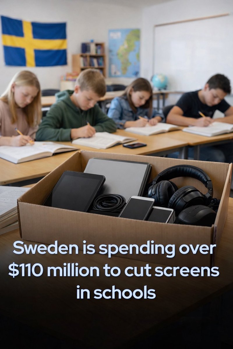 Sweden is investing more than $110 million to bring printed textbooks back into classrooms.

After years of pushing digital learning, the Swedish government is reducing screen use in schools and renewing its focus on physical books. Over the past decade, many schools replaced