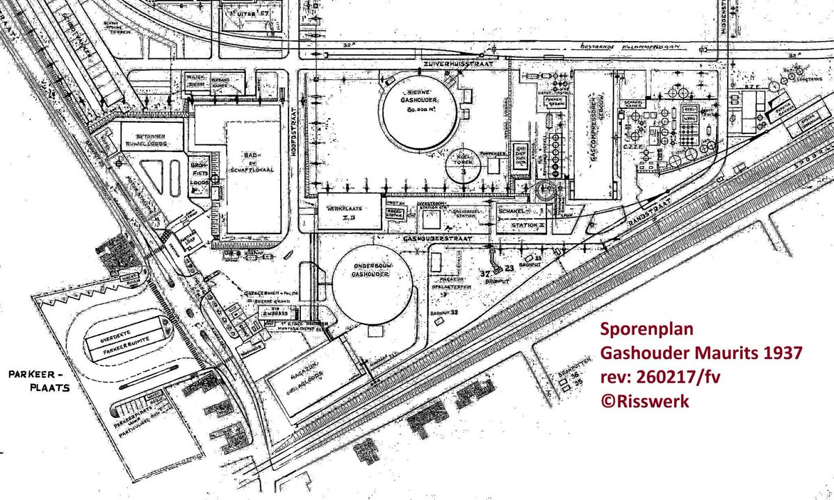 Vandaag een stuk historie van #Geleen toegankelijk gemaakt: De gasketel in 1937 in Geleen die in de oorlog afbrandde uit een sterk vergeelde tekening hersteld. 
#geschiedis is belangrijk. 

facebook.com/share/p/18AeMx…