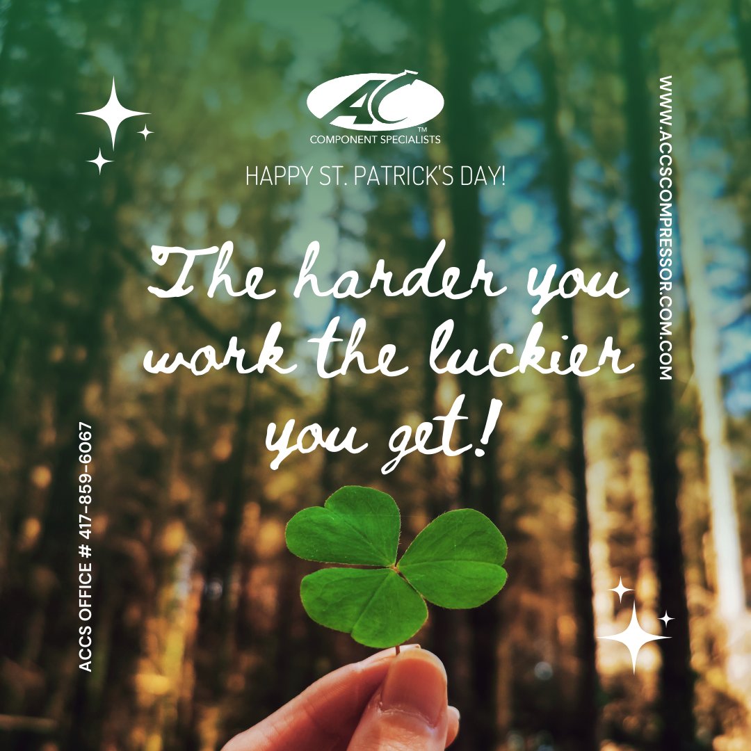 🍀 Join our email list for shamrockin’ rewards! Maybe add us to your  contacts too so you don't miss out. Click here:   accscompressor.aweb.page/p/dba31d42-26a…

#AC #ACCS #HVACLife #Compressor #ServiceTech #ProjectManagement #ChillerTech #Refrigeration #hvacr #hvac