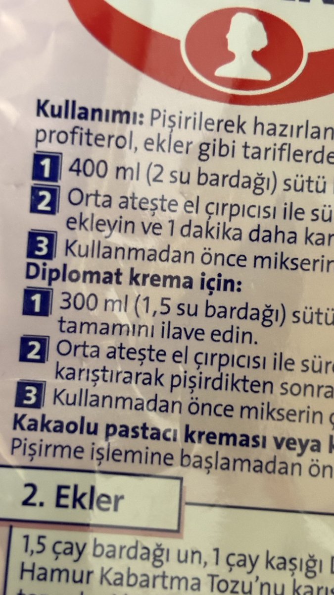 Diplomat krema gelecekte beim meslek