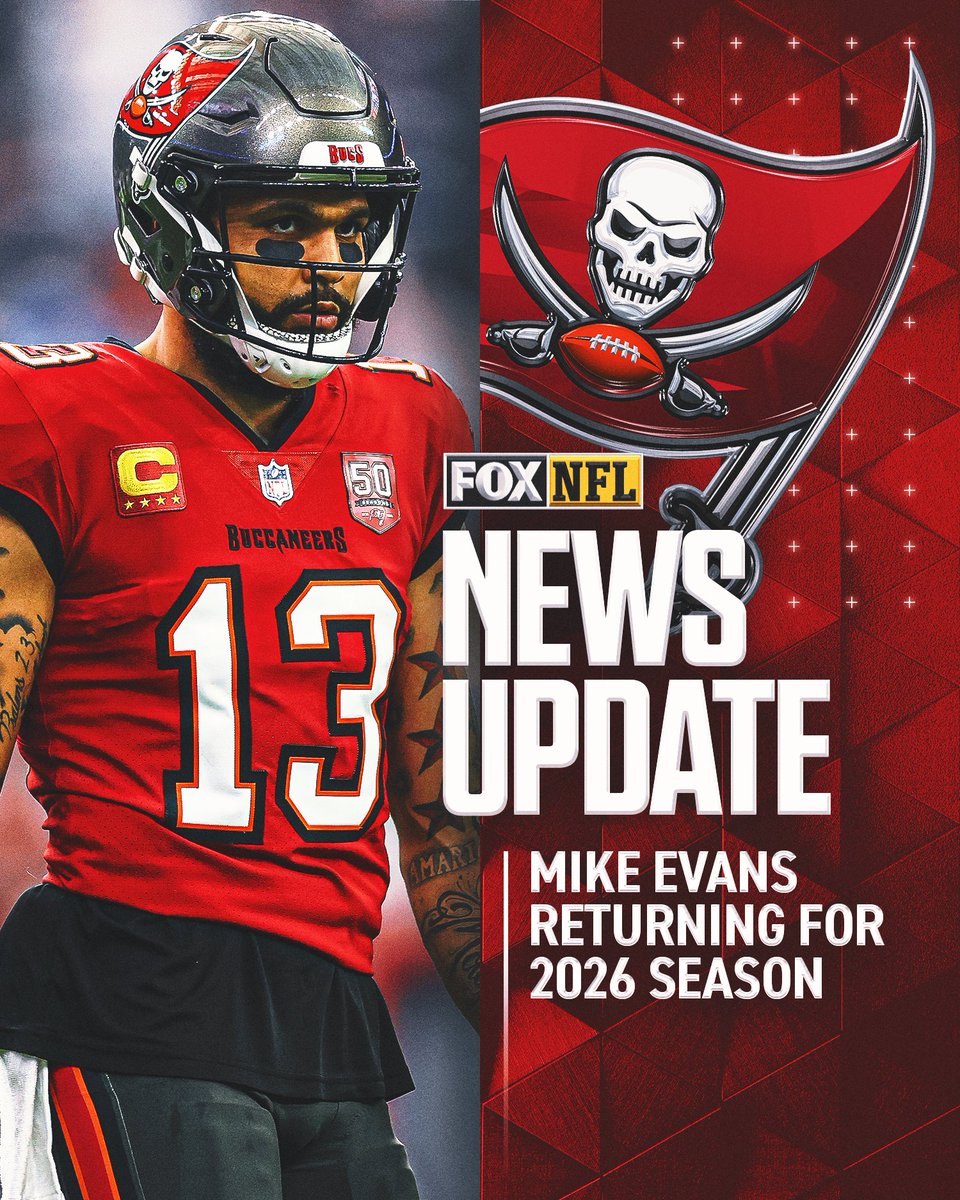 Mike Evans will return in 2026 to play his 13th season, per multiple reports