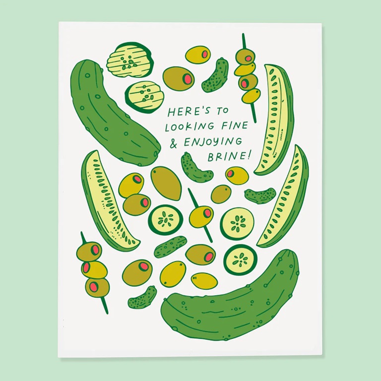 AstroPaper's tweet image. We’re kind of obsessed with this cheeky card by @thegoodtwinco because let’s be honest, great design deserves great paper. Whether it’s pickles, patterns, or playful puns, paper sets the tone. #PaperMatters #GreetingCardDesign #PrintDesign #PaperLove #StationeryAddict
