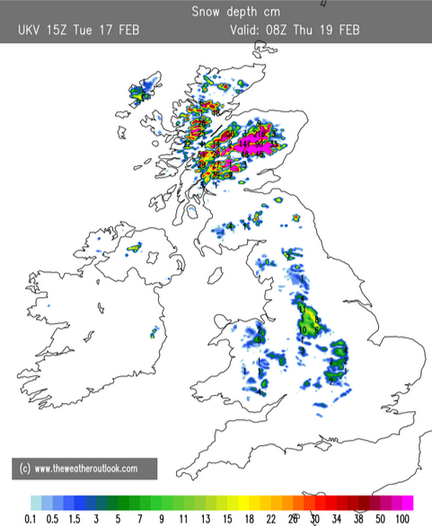 MetWatchUK's tweet image. Potential for some overnight snow accumulations tomorrow night across Wales and the Midlands. 2-3cm possible on hills above 200-250m with higher amounts across higher areas in Wales and the Peak District.
#uksnow