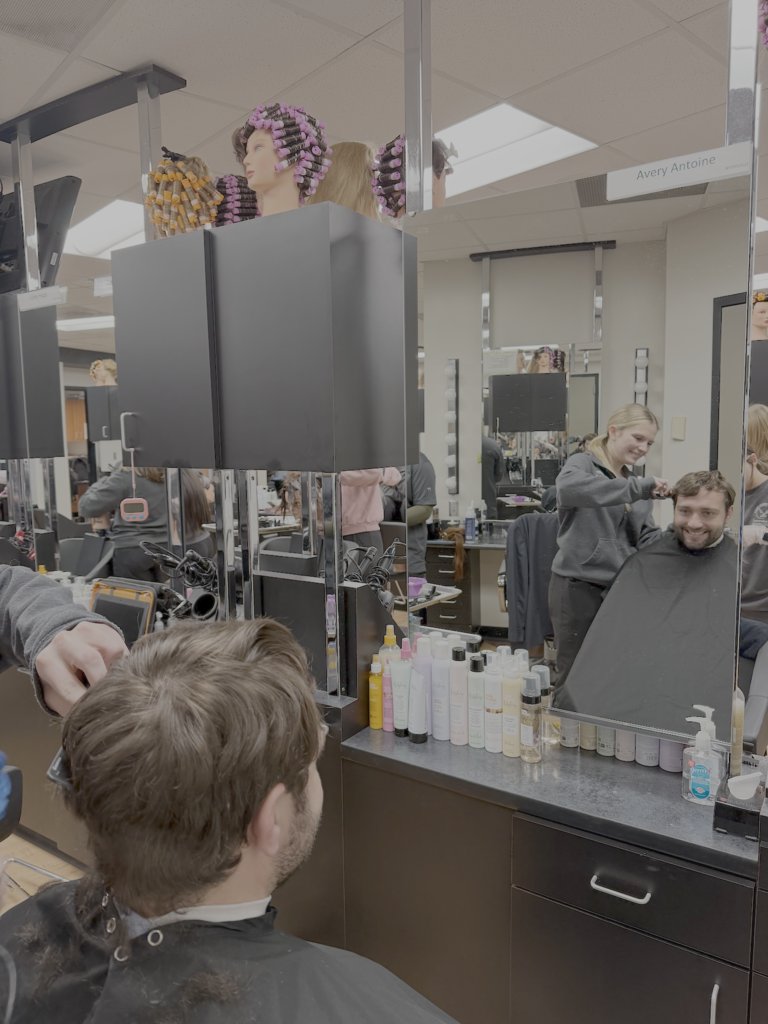 PilotsPrincipal's tweet photo. Last Thursday, Mrs. Phipps, Mr. Becher, and I had lunch with our Ayersville students attending Four County Career Center provided by the Chef Training program in the Cornett Four Star Cafe. Then after lunch, I  got a haircut from  Cosmetology junior Avery Antoine! https://t.co/4EPcbIlHMu