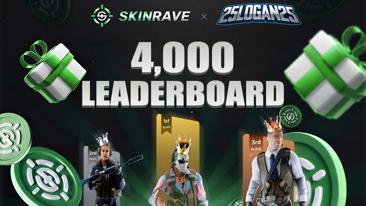 🎉 $50 USD GIVEAWAY 🎉

To celebrate our NEW 4,000 Leaderboard going live with <a href="/skinravegg/">SkinRave.gg</a>  x @25Logan25 💚

How to enter:
✅ Like this post
🔁 Retweet
👤 Follow Me

Winner announced at the end of the week!