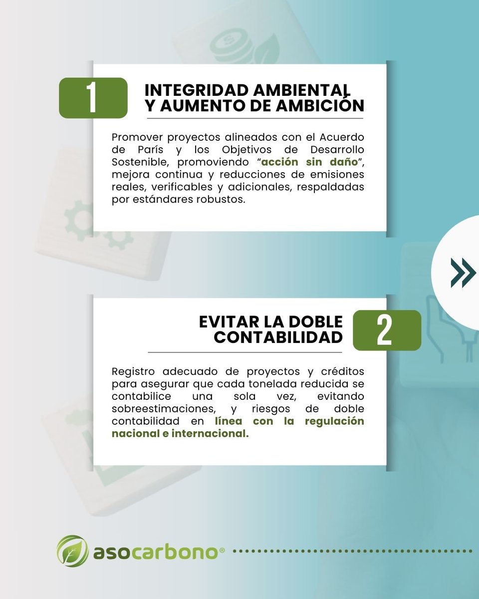 Asocarbonocol's tweet photo. 💡 ¿Sabías que ASOCARBONO creo  un Manual de Buenas Prácticas para fortalecer el mercado colombiano de carbono?

Este documento establece 7 principios clave para promover un mercado transparente y alineado con los compromisos climáticos nacionales e internacionales. https://t.co/hRYRm9dvD3