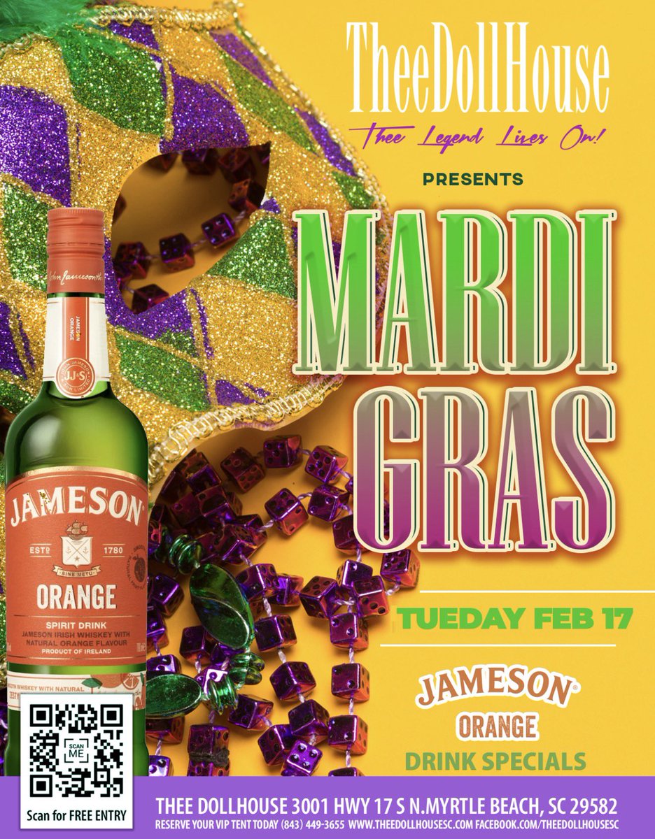 TheeDollHouseSC's tweet image. Party Today! #fattuesday #mardigras #myrtlebeach #theedollhousedolls #theedollhousemyrltebeach