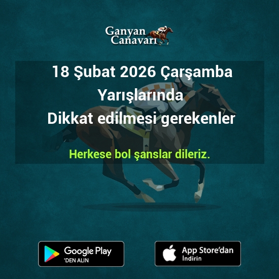 18 Şubat 2026 Çarşamba yarışlarında dikkat edilmesi gereken bazı bilgiler ✍️

⭐İstanbul👇
ganyancanavari.com.tr/haber-detay/38…

⭐Şanlıurfa👇
ganyancanavari.com.tr/haber-detay/38…

#atyarışı #ganyancanavari #tjk