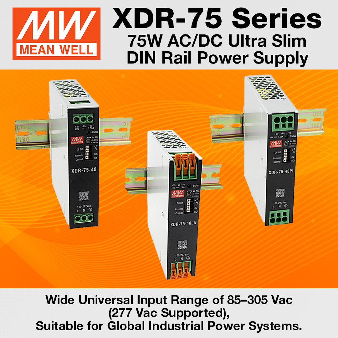 Industrial power engineered for global performance. ⚡🌍

👉 Explore the MEAN WELL XDR-75 Series and shop now: hubs.li/Q043gWYd0