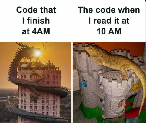 PR0GRAMMERHUM0R's tweet photo. neverDoEarlyMorningCoding https://t.co/fgusOucqVC https://t.co/2CvOSKPGVB