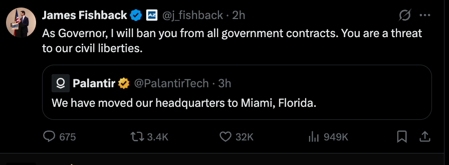 The British government must rethink its use of Palantir in the UK. They are a national security risk.

<a href="/Keir_Starmer/">Keir Starmer</a> <a href="/GCHQ/">GCHQ</a>