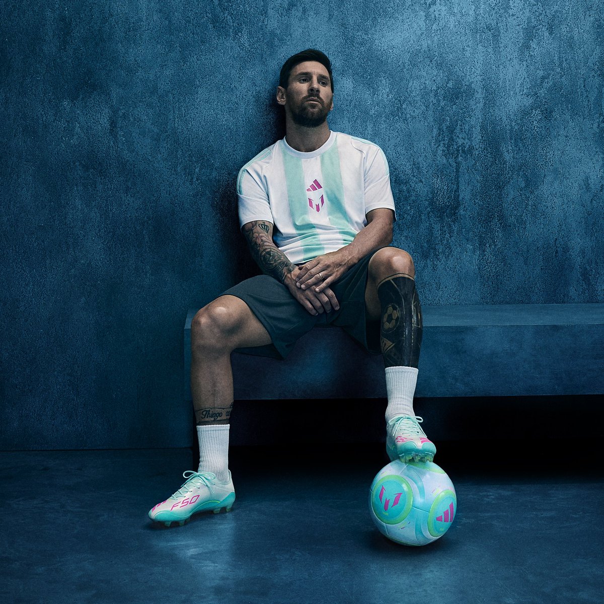 a little miami beach in the details.🩵🩷​
​
The Lionel Messi Aurora Radiante Pack, available now. 👉👉 adidas.com/lionel_messi
