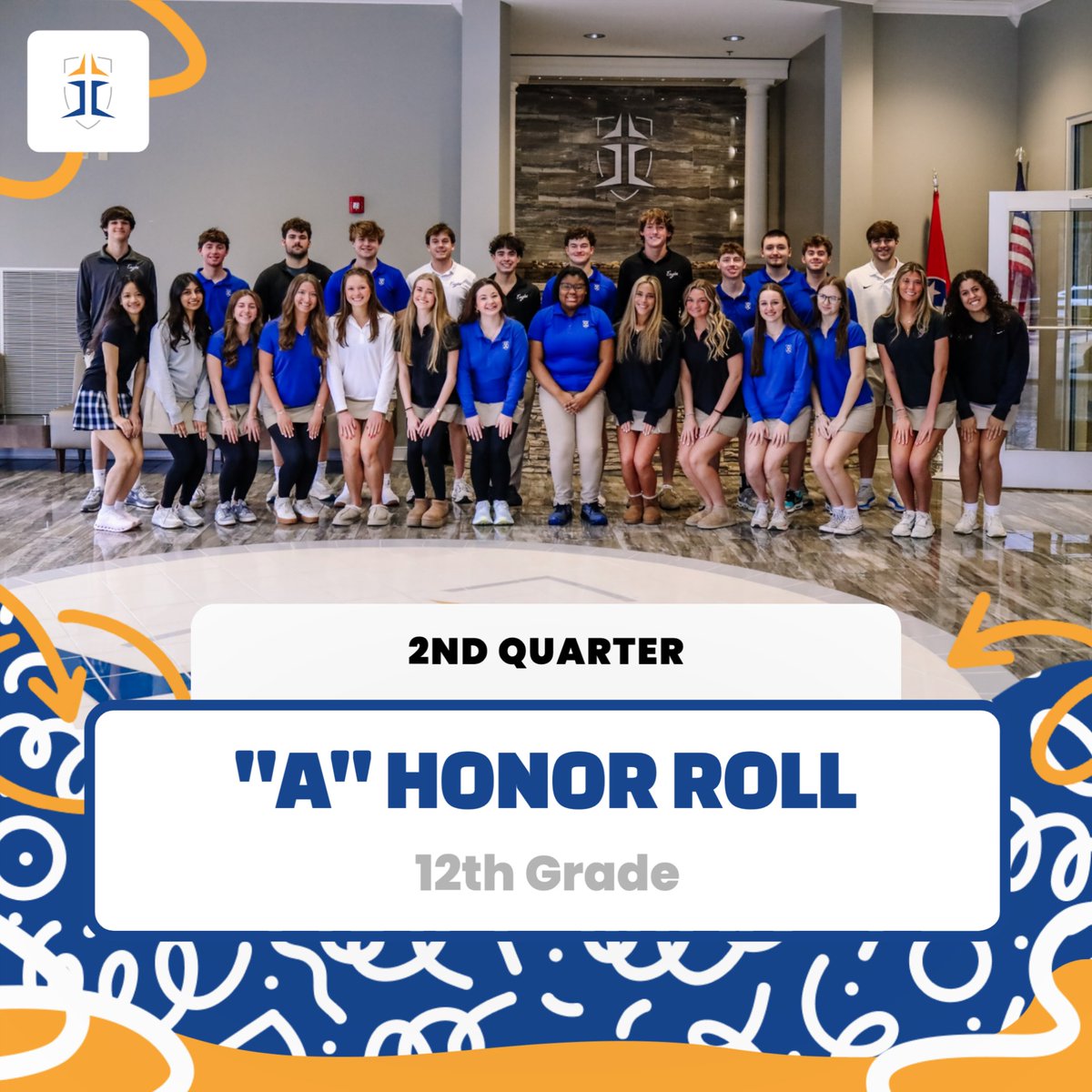 Congratulations to all of our High School A &amp; A/B Honor Roll students for the second quarter! Your hard work, dedication, and commitment to excellence are truly something to celebrate.

Way to soar, Eagles! 🦅