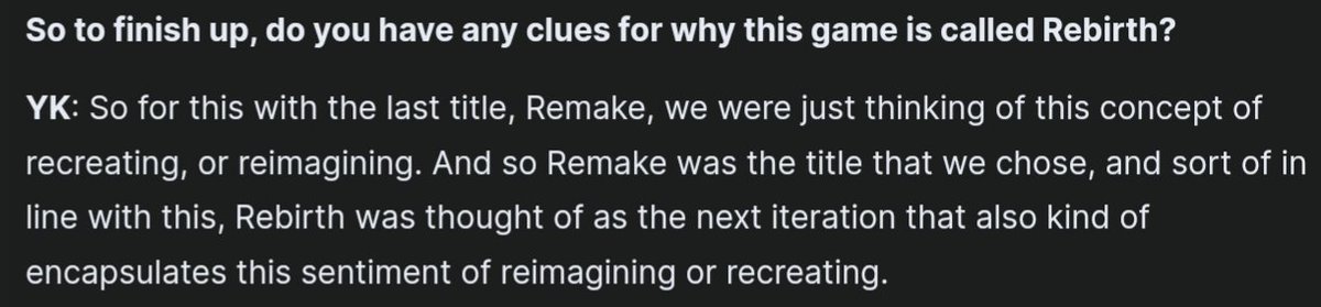 <a href="/MugenLord/">MugenLord</a> <a href="/Wally443/">✨It was Tifa✨</a> Some people thought Remake was a sly way to say its a Sequel because its actual meaning was "Remaking the timeline" but that turned out to be false.

Remake &amp; Rebirth were subtitles chosen to represent "reimagining".

So yes its a Reimagining, not a Sequel.