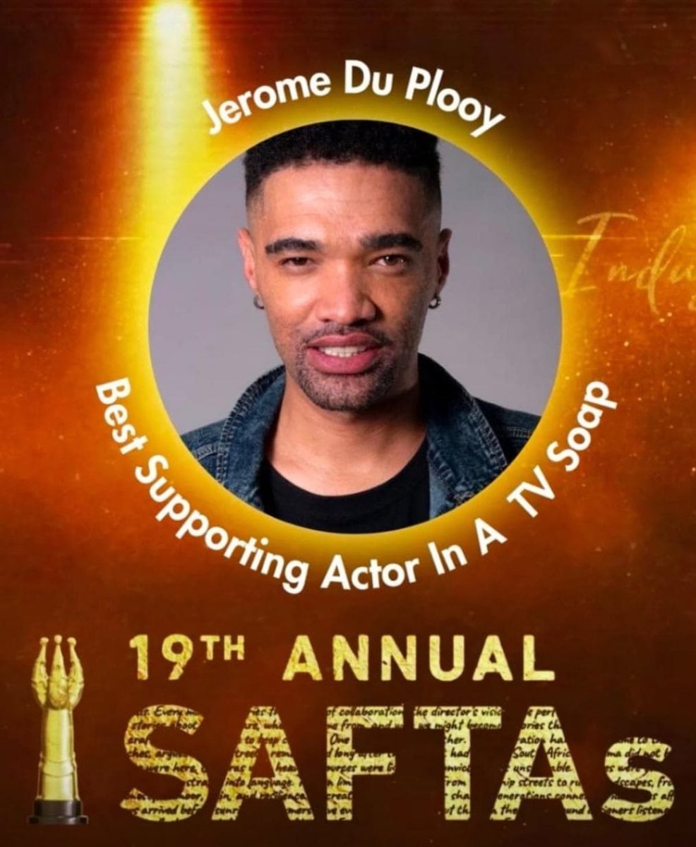 A SAFTAs nomination isn’t about the trophy — it’s about showing a child in a small village that where you start doesn’t limit where you can go. 🌍✨

Dream big. It’s possible.

<a href="/SlimIsDope/">Jerome “Slim” du Plooy</a> 🫡🤍💃