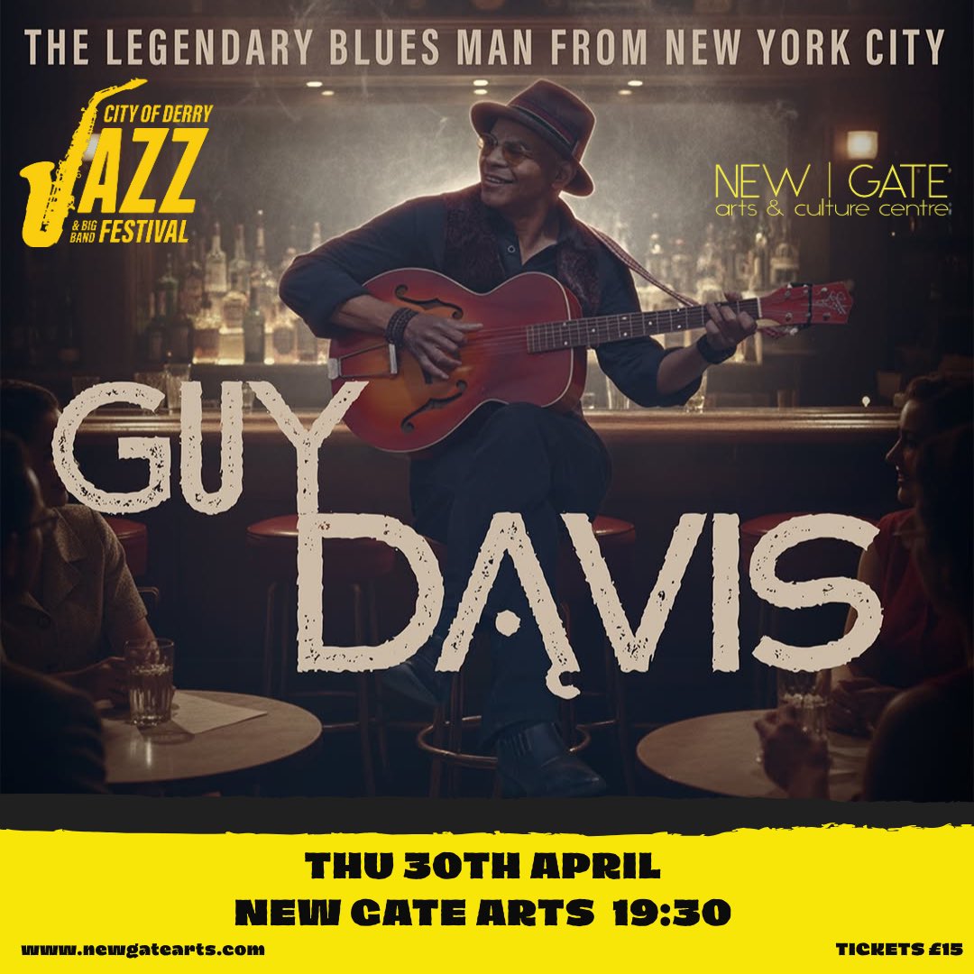 newgatearts's tweet photo. GUY DAVIS LIVE  Thu 30 Apr | 19:30 New Gate Arts 
2x Grammy nominee Played with Bruce Springsteen &amp; Pete Seeger Blues, Roots, Folk &amp; World grooves 
This is not just a gig — it’s a journey.
 £15 – Don’t miss it! https://t.co/d3RjUnp8b4 
#JazzFestival #LiveMusic #GuyDavis https://t.co/BFjPmTjjap
