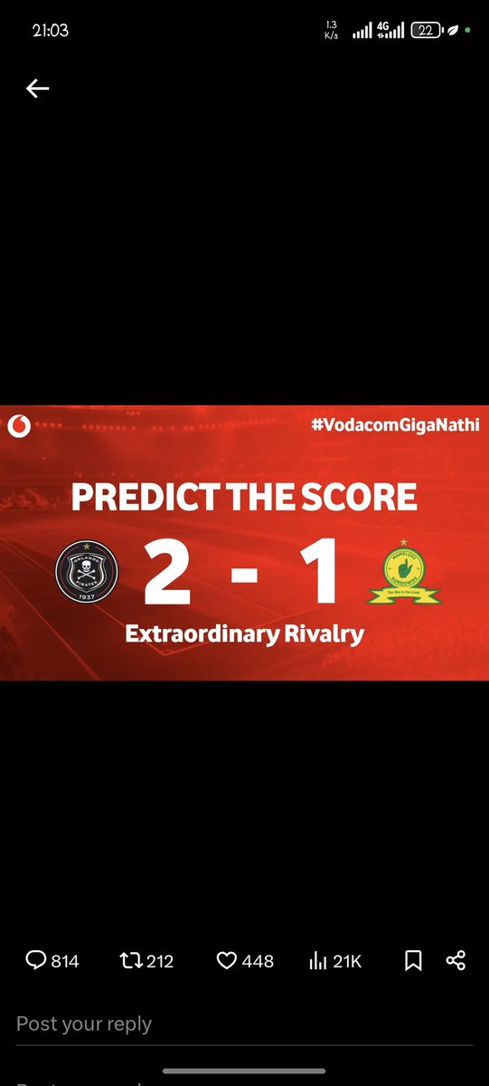 02Murangi's tweet photo. @Vodacom @orlandopirates @Masandawana @orlandopirates vs @Masandawana  #VodacomGiganathi 

#OnceAlways https://t.co/nMXOtBgfrL