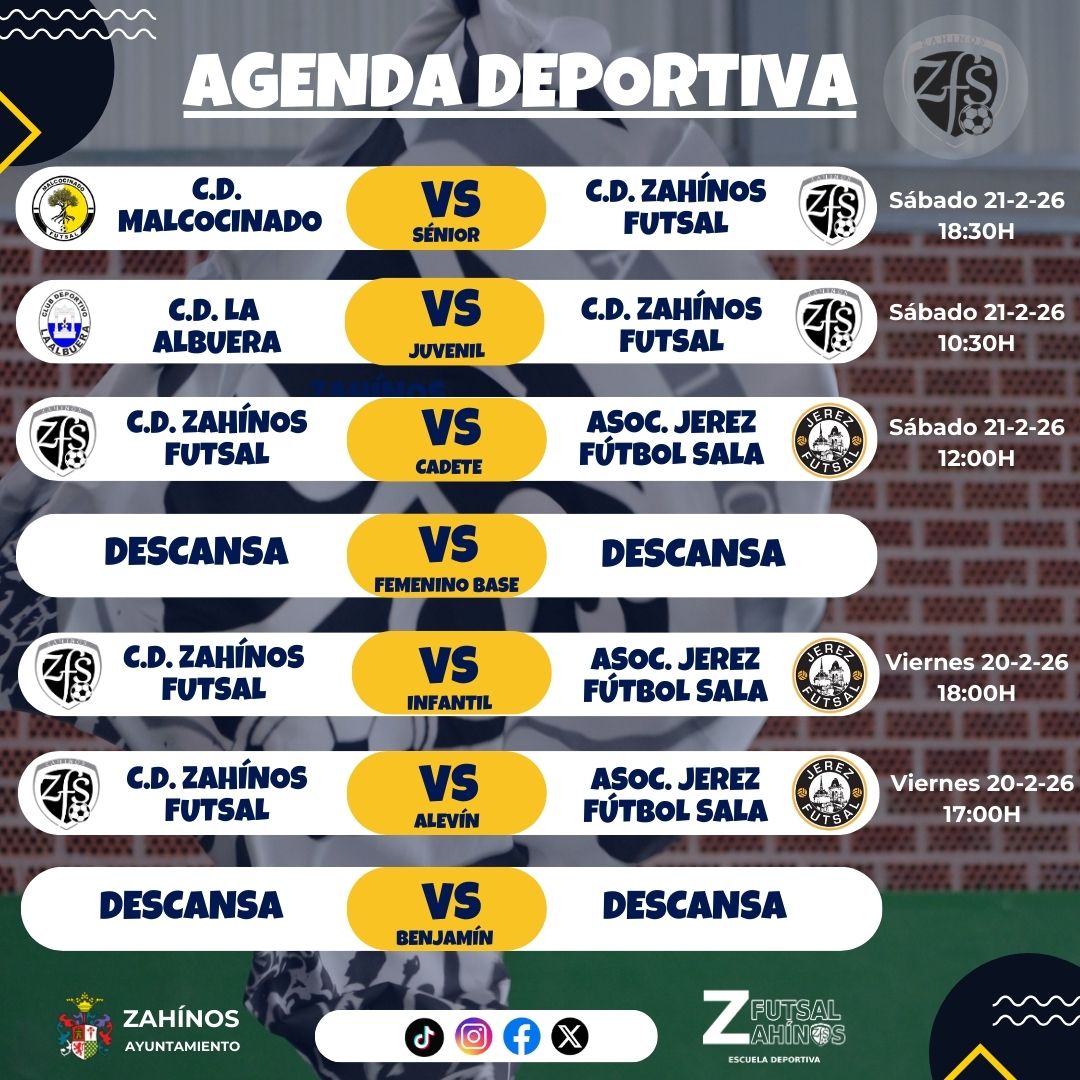 🗓️ Agenda deportiva semanal.

#unidosporunailusión