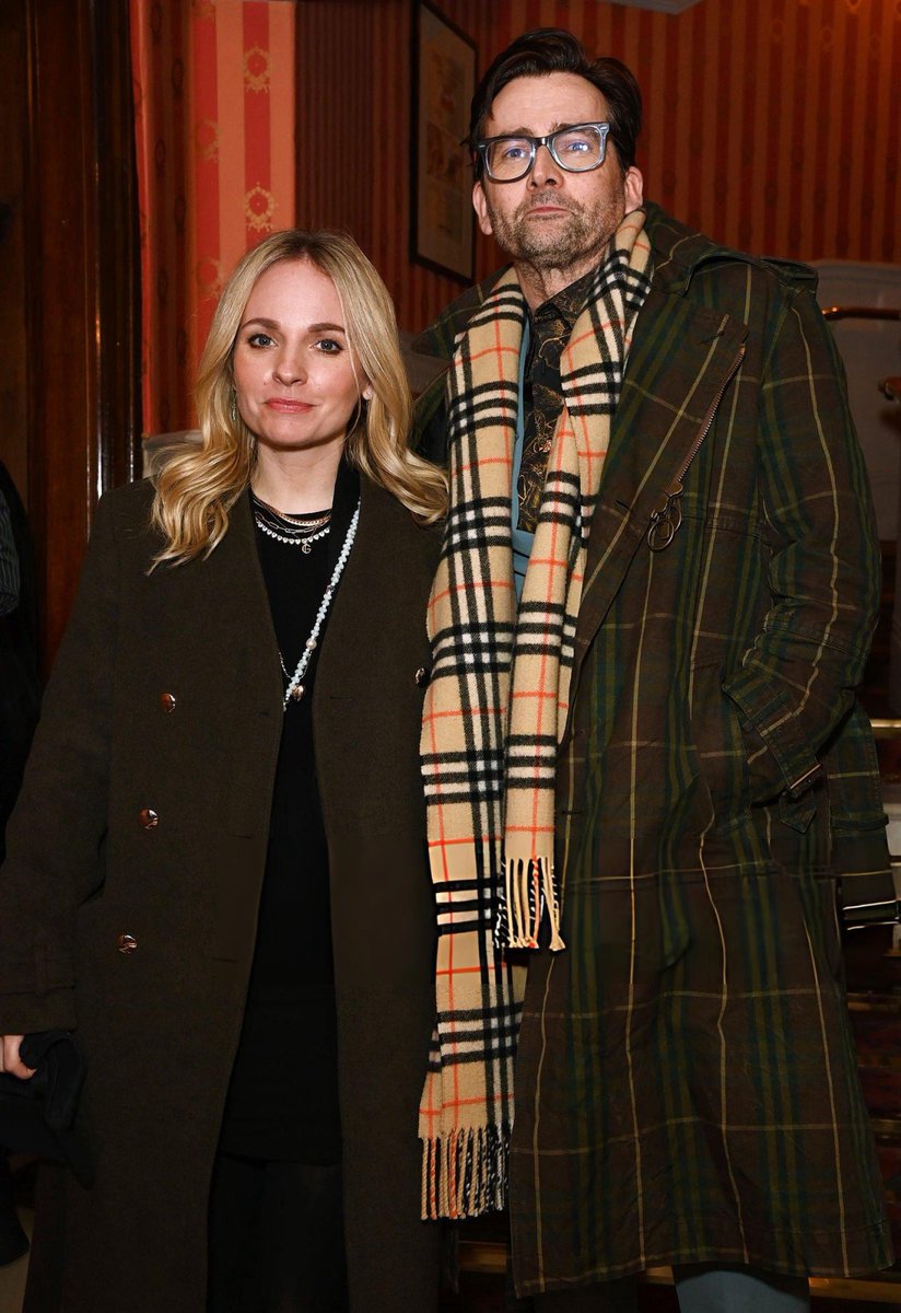 New picture of David and Georgia at the press night performance of "Dracula" at The Noel Coward Theatre today.