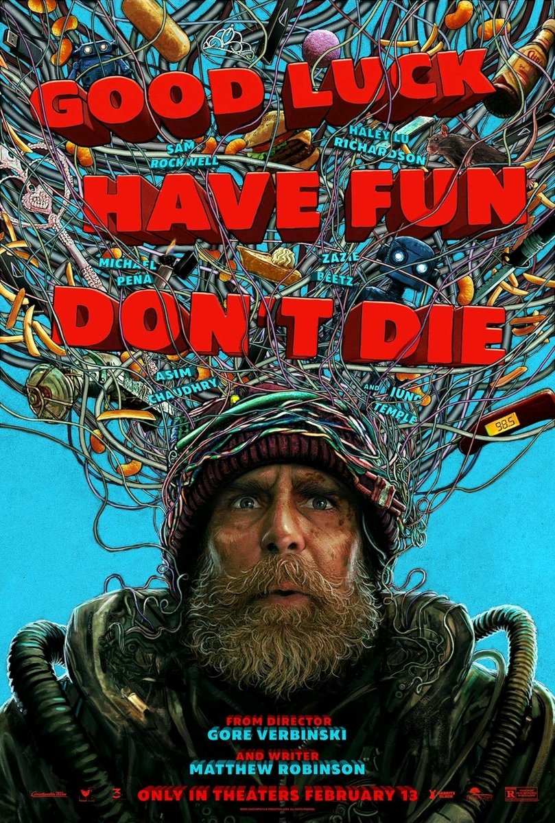 #NowSeated #GoodLuckHaveFunDontDie
Written by #MatthewRobinson
Directed by #GoreVerbinski
Starring #SamRockwell #JunoTemple #HaleyLuRichardson #MichaelPena #ZazieBeetz #AsimChaudhry #TomTaylor #GeorgiaGoodman and others
