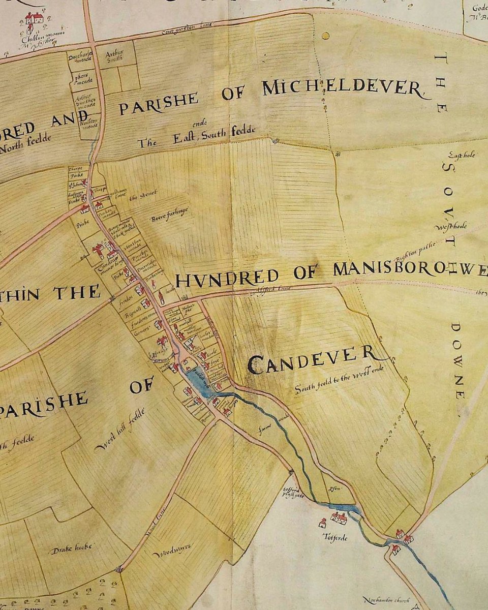 This is one of the earliest maps in the College Archives and one of the most finely executed. It shows Brown Candover Manor and was drawn by Ralph Treswell, surveyor, in 1588. This land was acquired by the College in 1543.

#ExploreYourArchives #EYA #EYAConnections