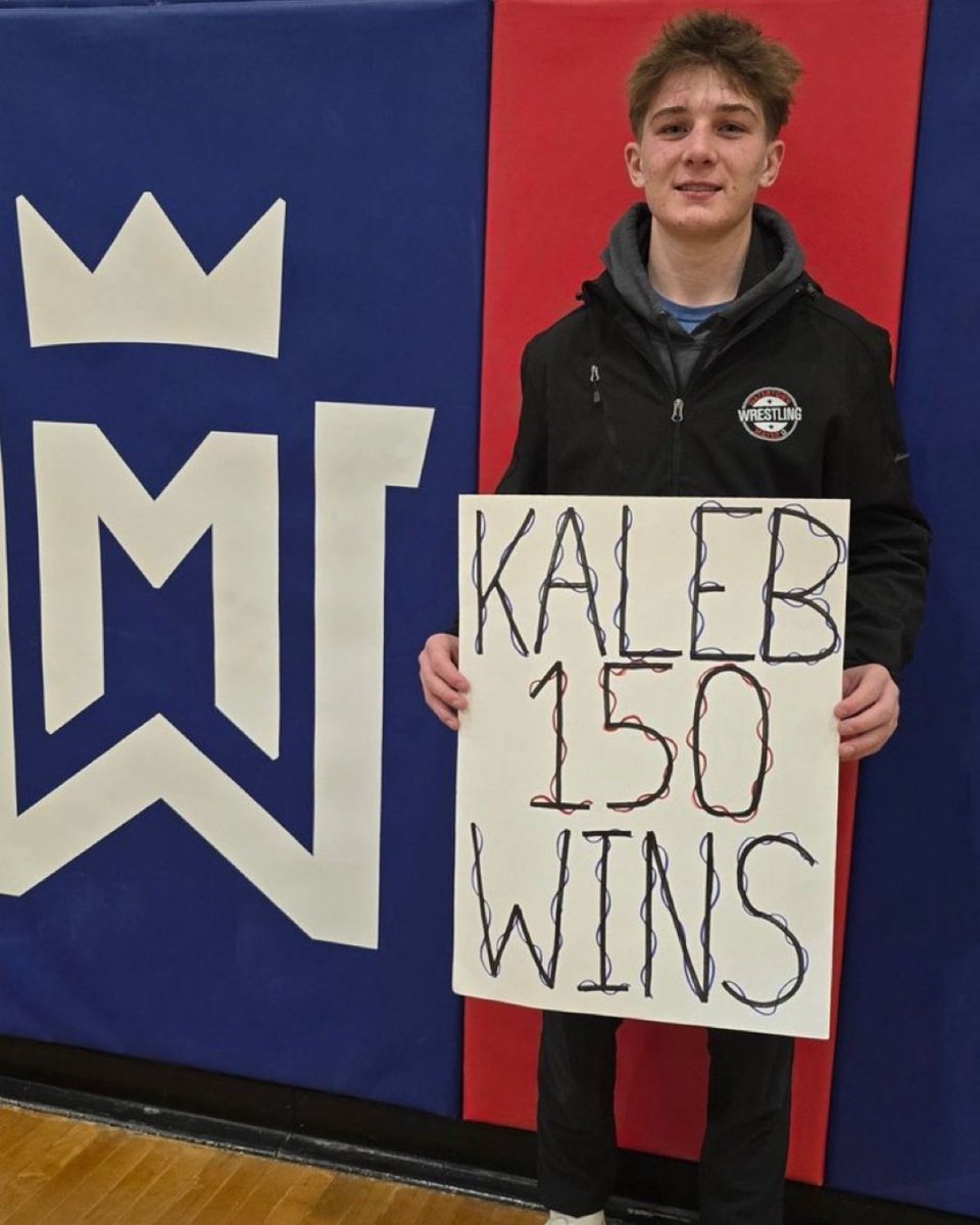 WMPublicSchools's tweet photo. 💥⭐Activities People of the Week! (#WMAPOW💥💙)
This week: 🤼Wrestling- KALEB MEAD!
"Kaleb is 40-3 on the season. He is ranked #1 at 152AA. He has been a 🔨hammer for us all year on the wrestling mat! 🤩Kaleb recently recorded his 150th win and 50th career pin." ~Coach Becker https://t.co/Gy8iBBWSUp