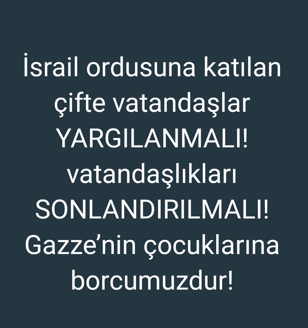Kıymetli dostlar,

Yoruma AYYILDIZLI BAYRAĞIMIZI bırakan tüm Milli ve Yerli hesaplar birbirini muhakkak takibe alsınlar..

Birlikte hayır ayrılıkta azap vardır..

HAYDİ BİSMİLLAH 🇹🇷